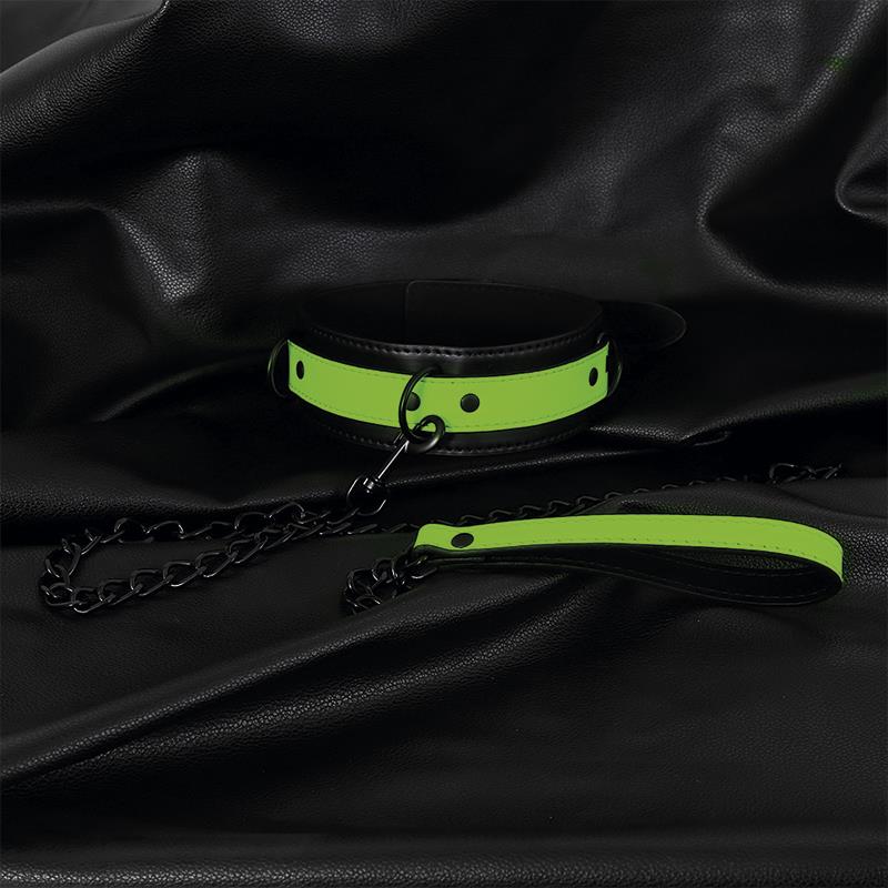 Collar Con Correa Que Brilla En La Oscuridad