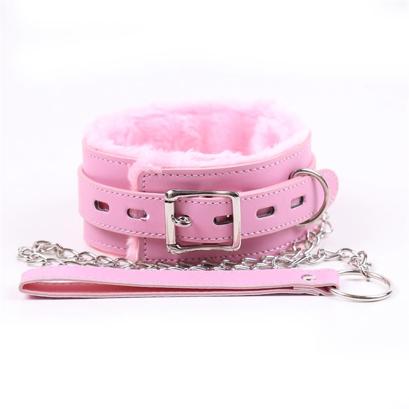 Collar Con Correa Rosa Pastel