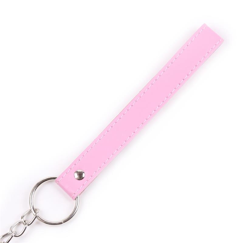 Collar Con Correa Rosa Pastel