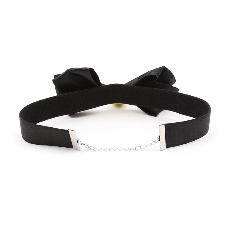 Collar Con Lazo Y Cascabel 36 Cm Negro L