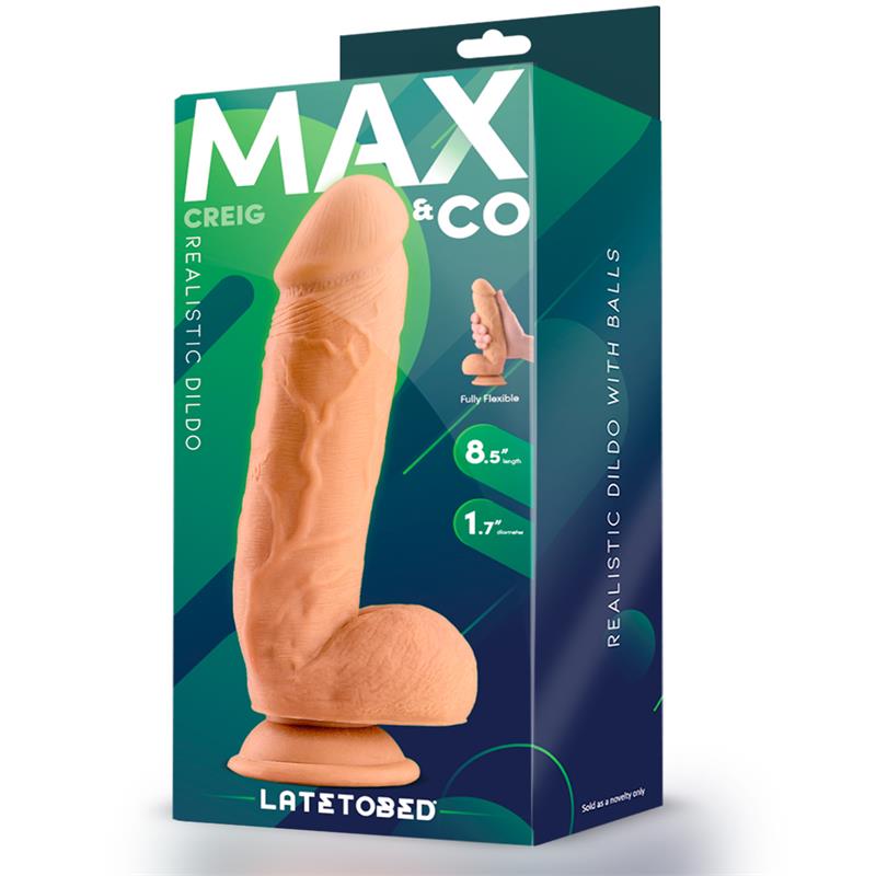 Dildo Creig Realista Con Testículos 8.5 Natural
