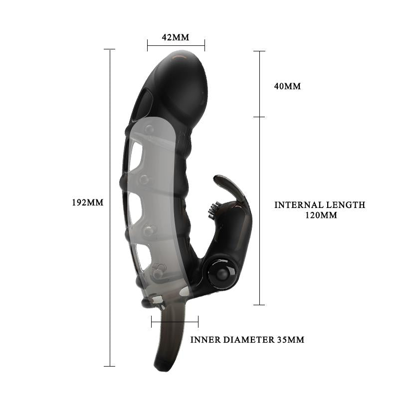 Cuper Funda Para El Pene Con Vibración +4 Cm
