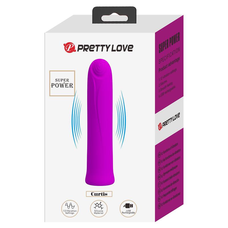Pretty Love Curtis Mini Vibrador Super Power 12 Vibraciones Silicona Violeta
