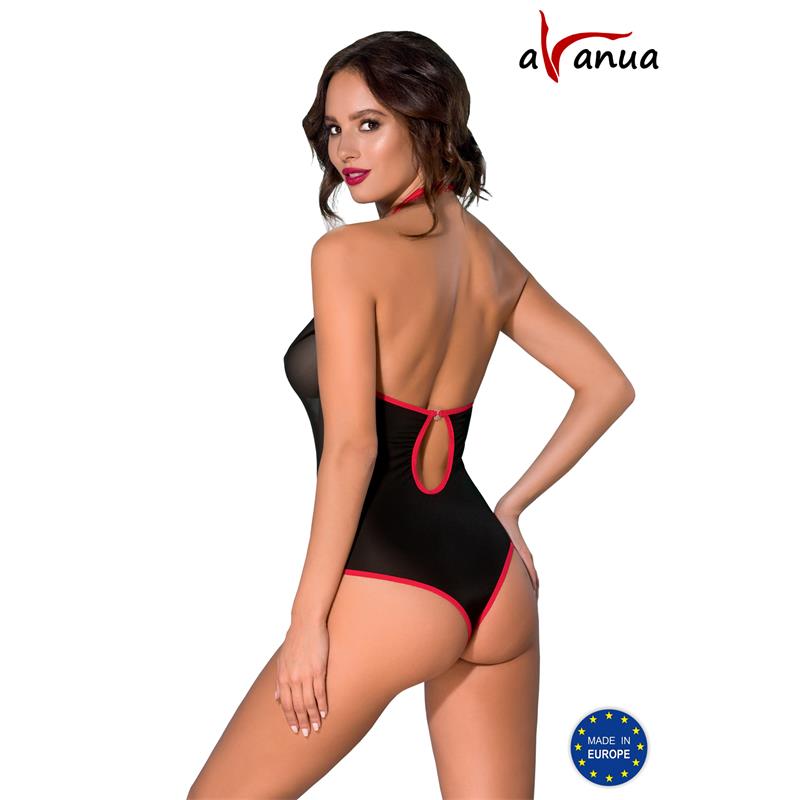 Body Cyra Negro/Rojo Talla (Interno):S/M