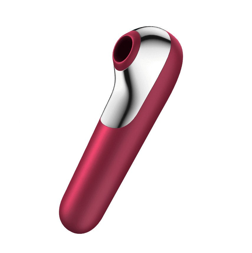 Satisfyer Dual Love Vibrador Y Succionador Con Aire Pulsado Rojo