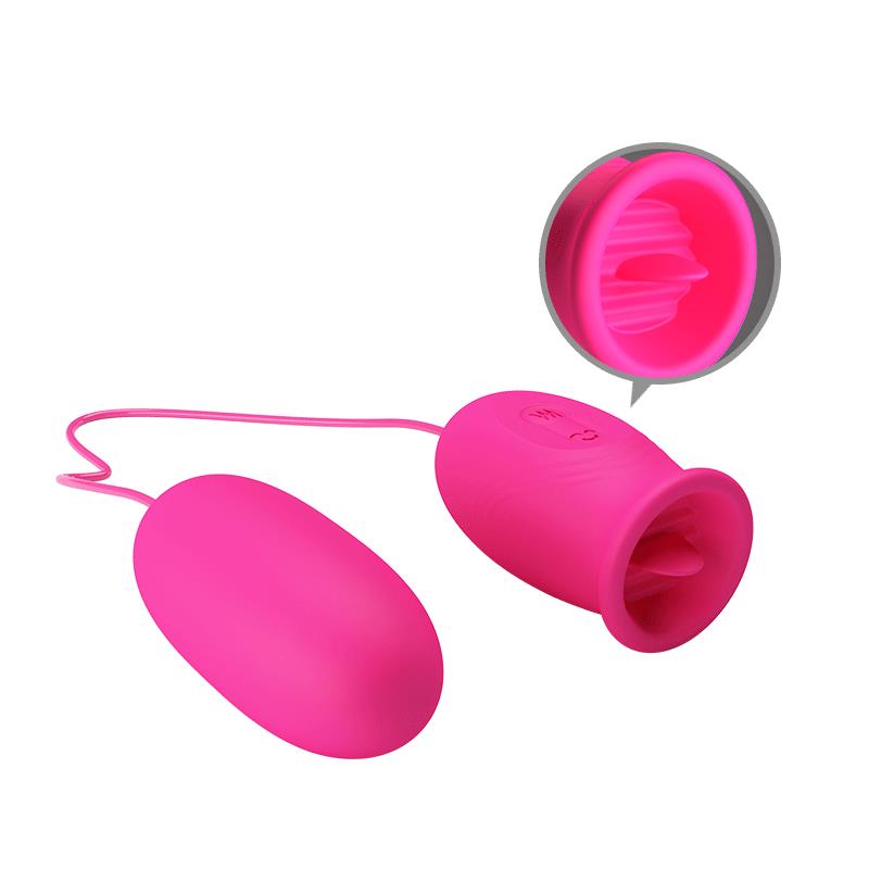 Pretty Love - Daisy Huevo Vibrador + Lengua Estimuladora De Clítoris Rosa