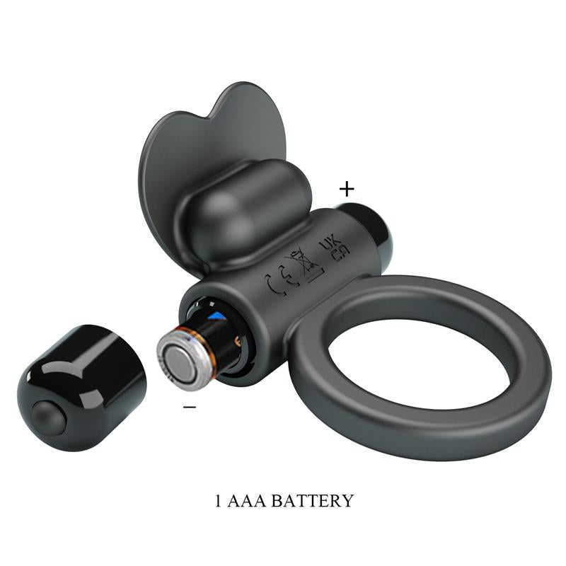 Pretty Love - Debonaire Anillo Vibrador Conejo 10 Vibraciones Negro