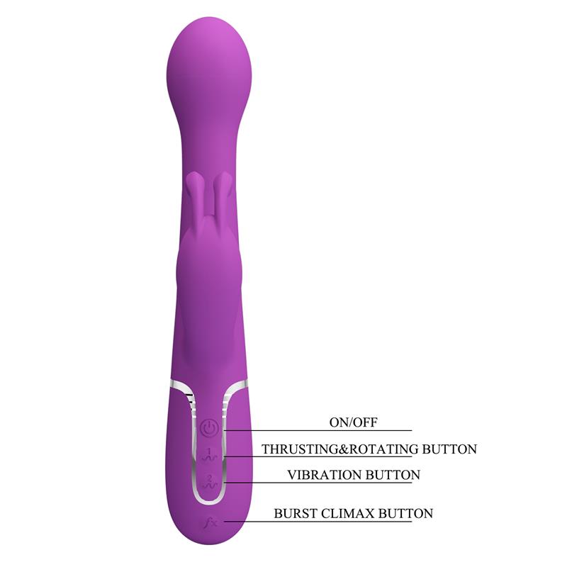 Pretty Love - Dejon Vibrador Rabbit Multifunción 3 En 1 Morado