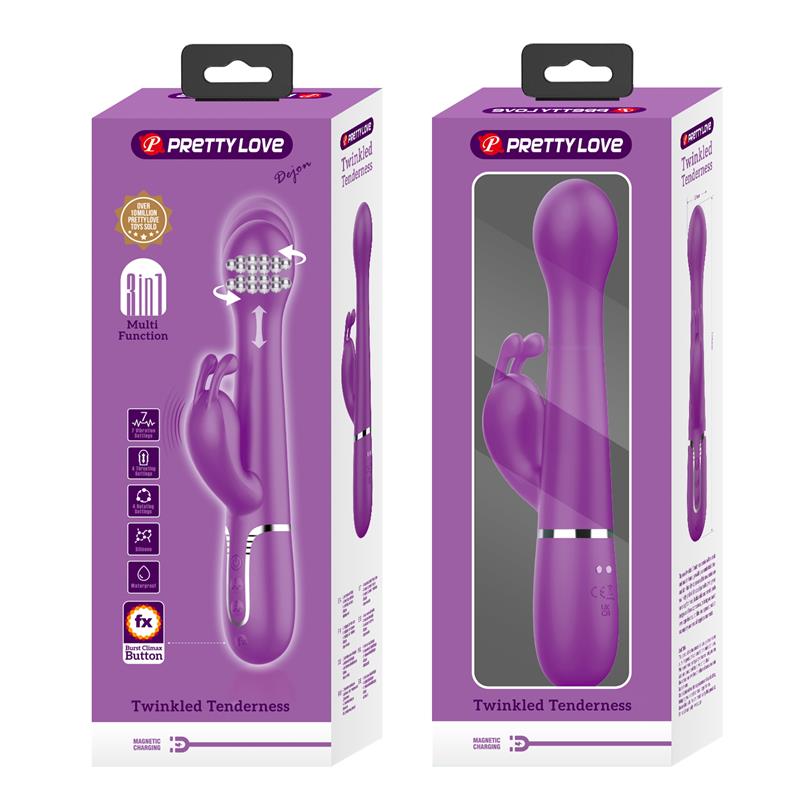 Pretty Love - Dejon Vibrador Rabbit Multifunción 3 En 1 Morado