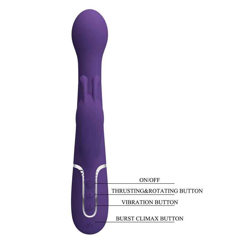 Pretty Love - Dejon Vibrador Rabbit 3 En 1 Multifunción Morado