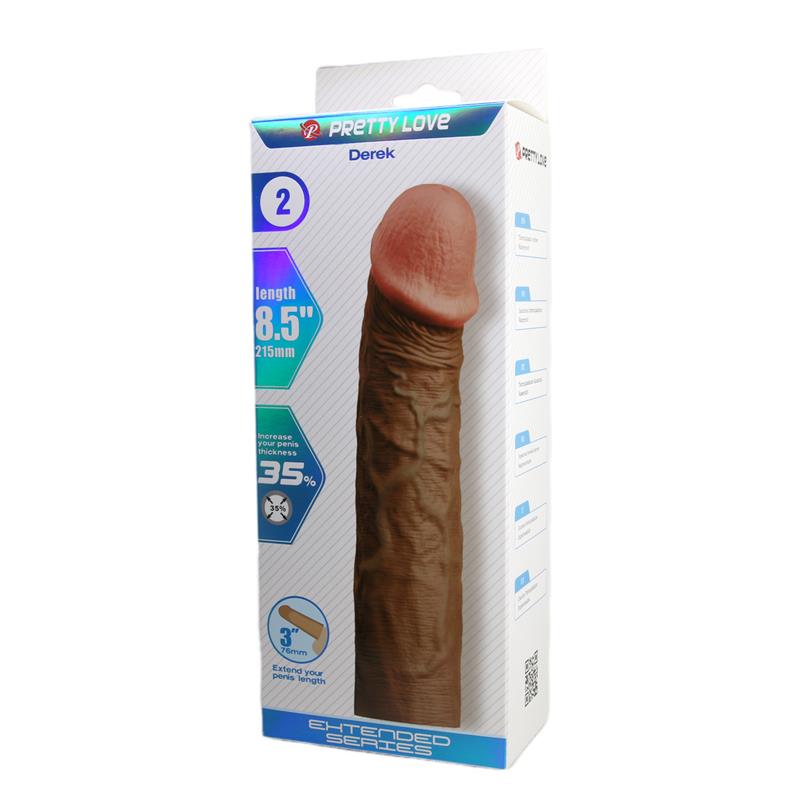 Pretty Love - Derek Funda Pene Con Extensión De 7.6 Cm Mulato