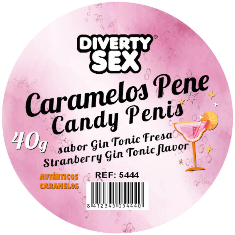 Diablo Picante - 20 Caramelos Con Forma De Pene Con Sabor Gin Tonic