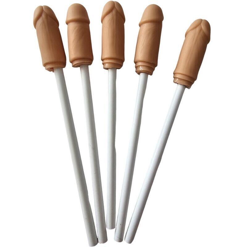 Diablo Picante - 5 Lapices Con Punta De Pene Natural