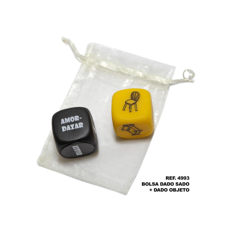 Diablo Picante - Bolsa De Juego Con Dado Sado 3 Mm X 3 Mm + Dado De Objeto