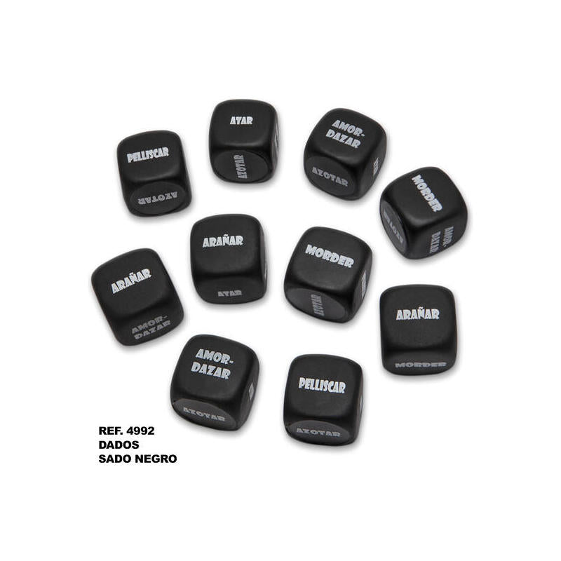 Diablo Picante - Dado Negro Sado 3 X 3 Mm