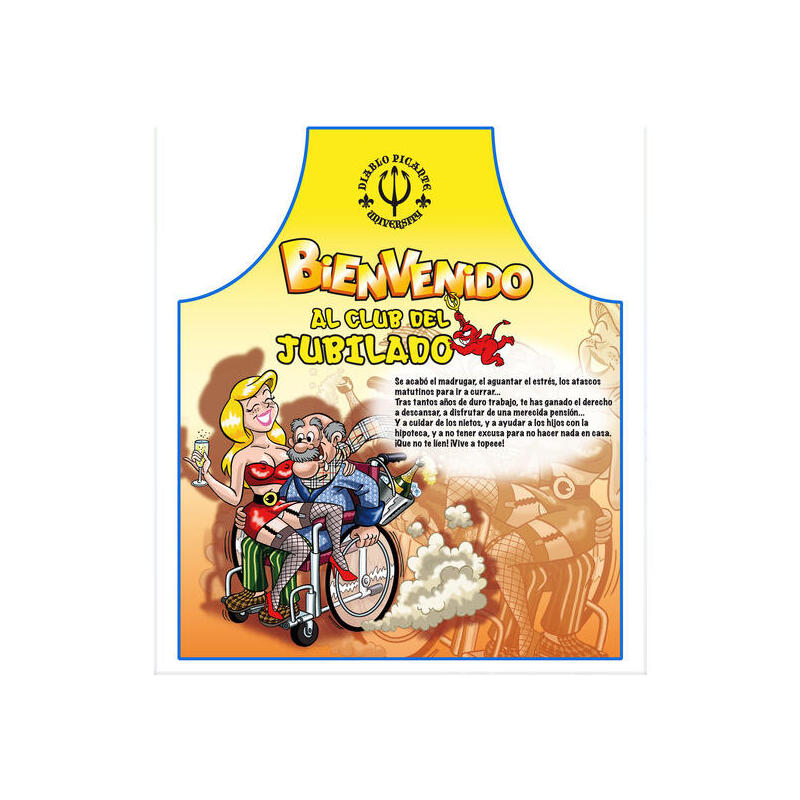 Diablo Picante - Delantal Jubilado Texto Español