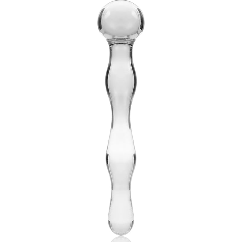 Dildo Cristal Nebula Series By Ibiza - Modelo 13 Borosilicato 18 X 3.5 Cm Transparente