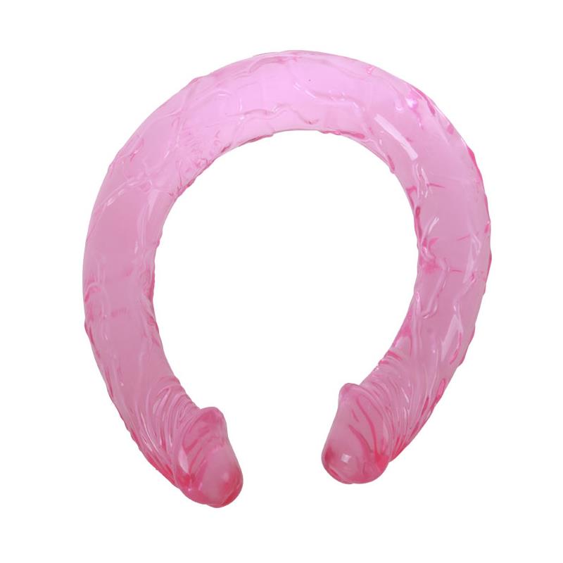 Dildo Doble Color Rosa 44 Cm