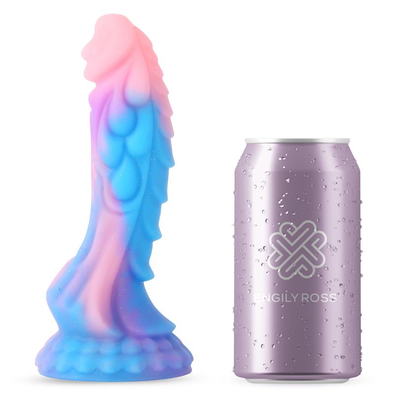 Dildo Dragón Brilla En La Oscuridad Silicona Líquida 18 Cm
