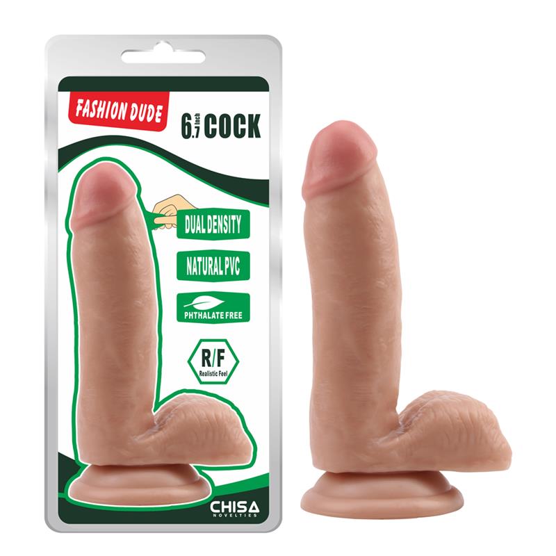 Dildo Dual Density Fashion Dude 6.7 Natural