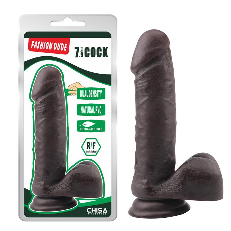 Dildo Dual Density Fashion Dude 7.9 Marron