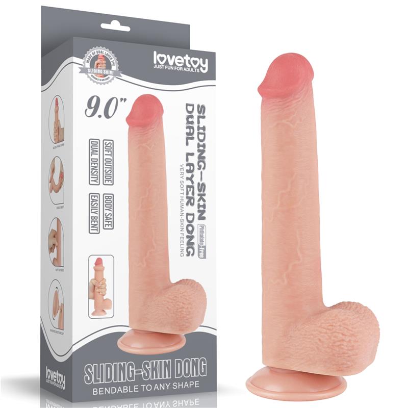 Dildo Dual Density Piel Deslizante 9