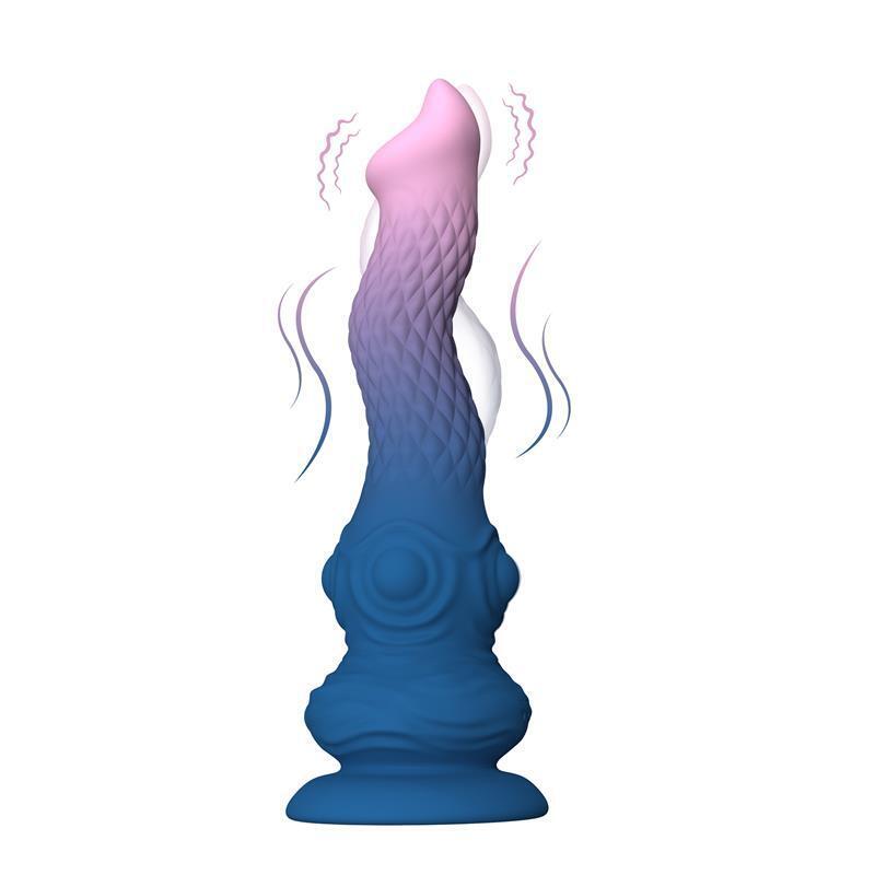 Dildo Fantasía Vibración, Oscilación Y Ventosa 23.3 Cm