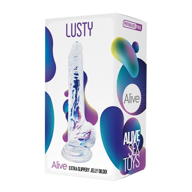 Alive - Lusty Pene Realistico Transparente 18 Cm