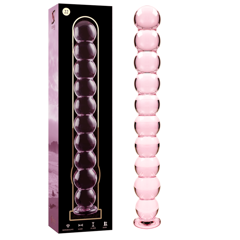 Dildo Nebula Series By Ibiza Modelo 22 Cristal Borosilicato 21.5 X 2.5 Cm Rosa