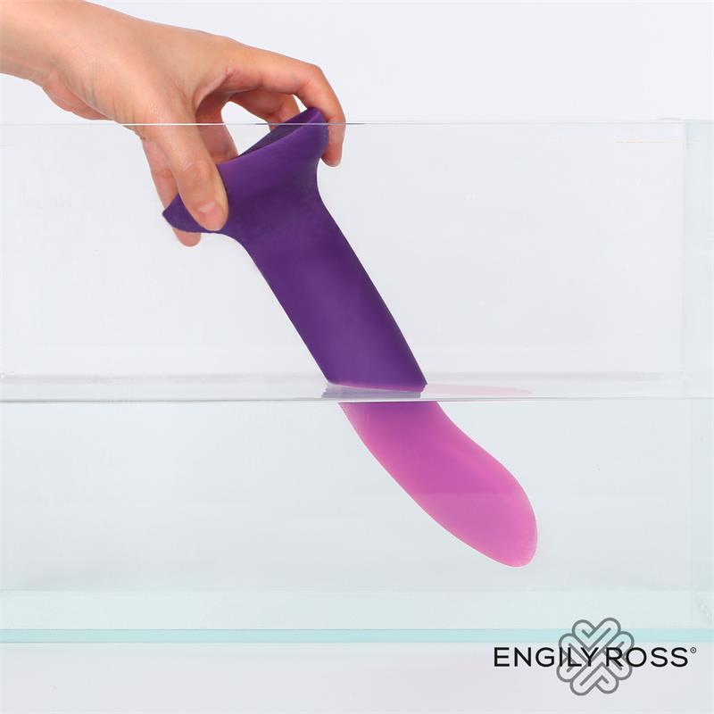 Dildo Que Cambia De Color Púrpura A Rosa Talla S Silicona Líquida 14 Cm