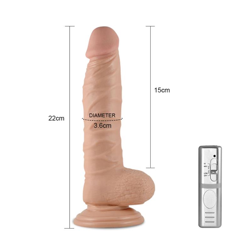 Dildo Real Extreme Con Vibración 8.5 Natural