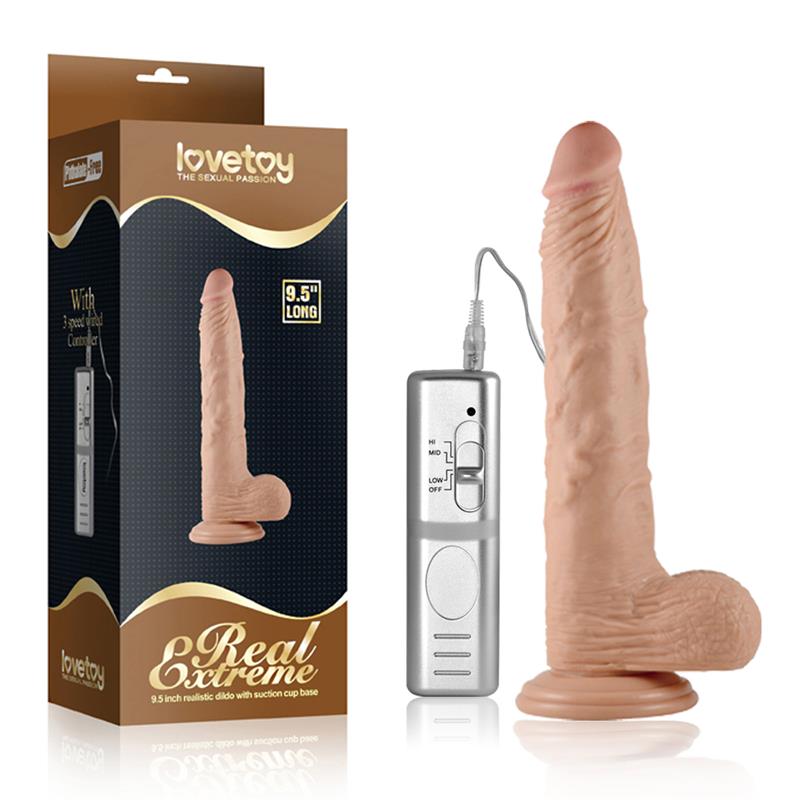 Dildo Real Extreme Con Vibración 9.5 Natural