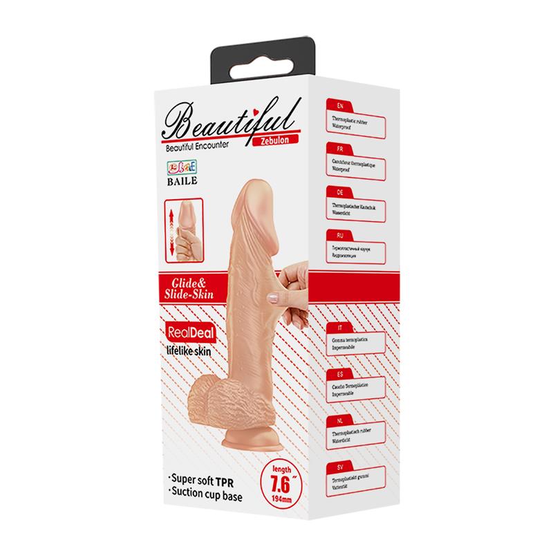Baile - Beautiful Encounter Zebulon Dildo Realistico Flexible 19.4 Cm Natural