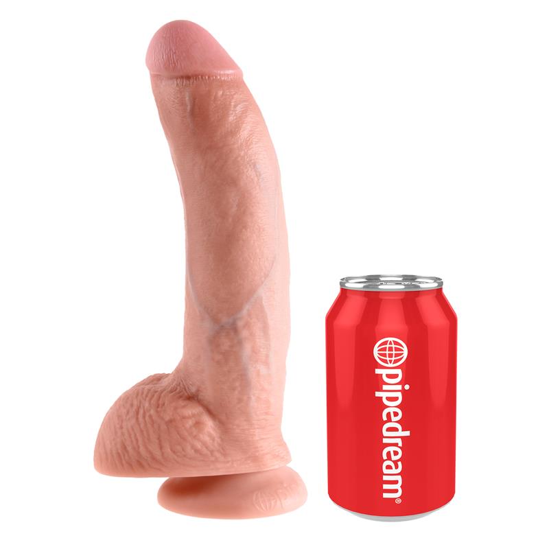 King Cock Pene Con Testículos De 9 - Color Natural