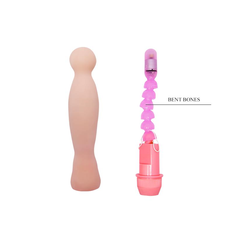 Baile Dildo Vibrador Color Natural 22 Cm
