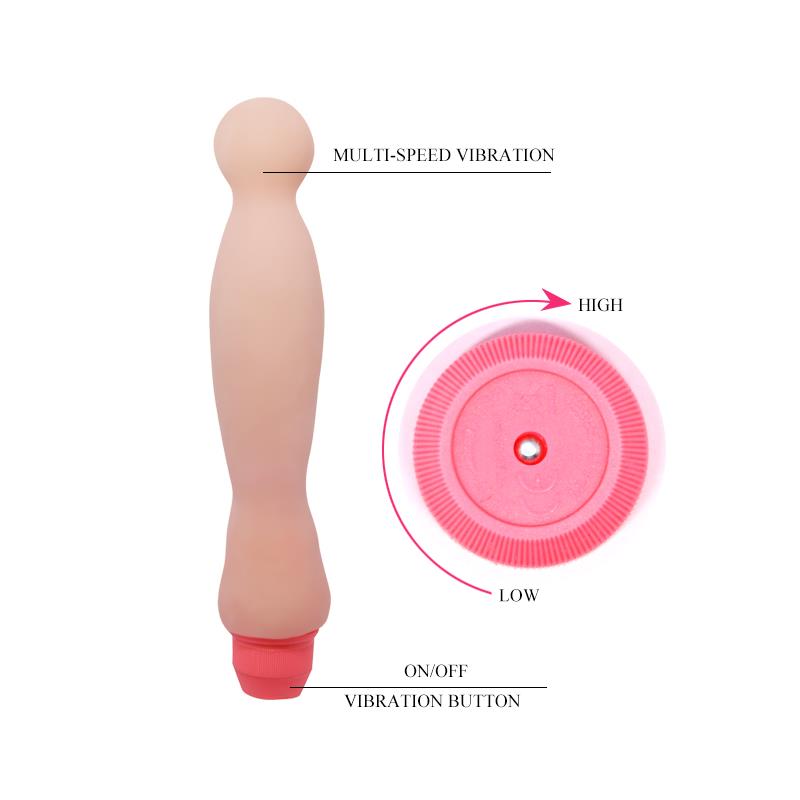 Baile Dildo Vibrador Color Natural 22 Cm