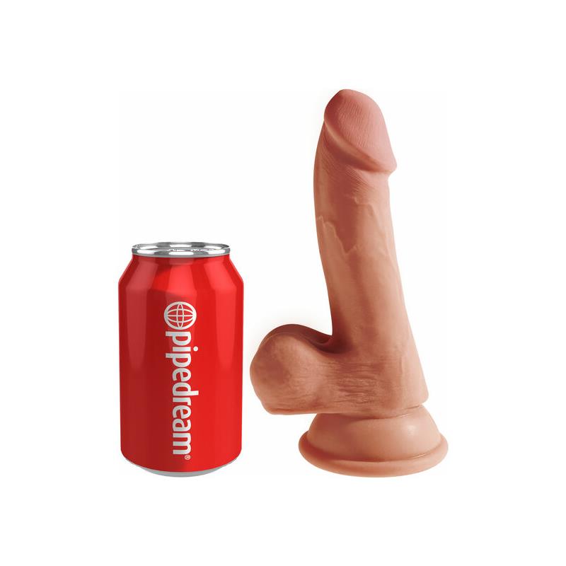 King Cock - Plus 3d Dildo Con Testiculos 17 Cm