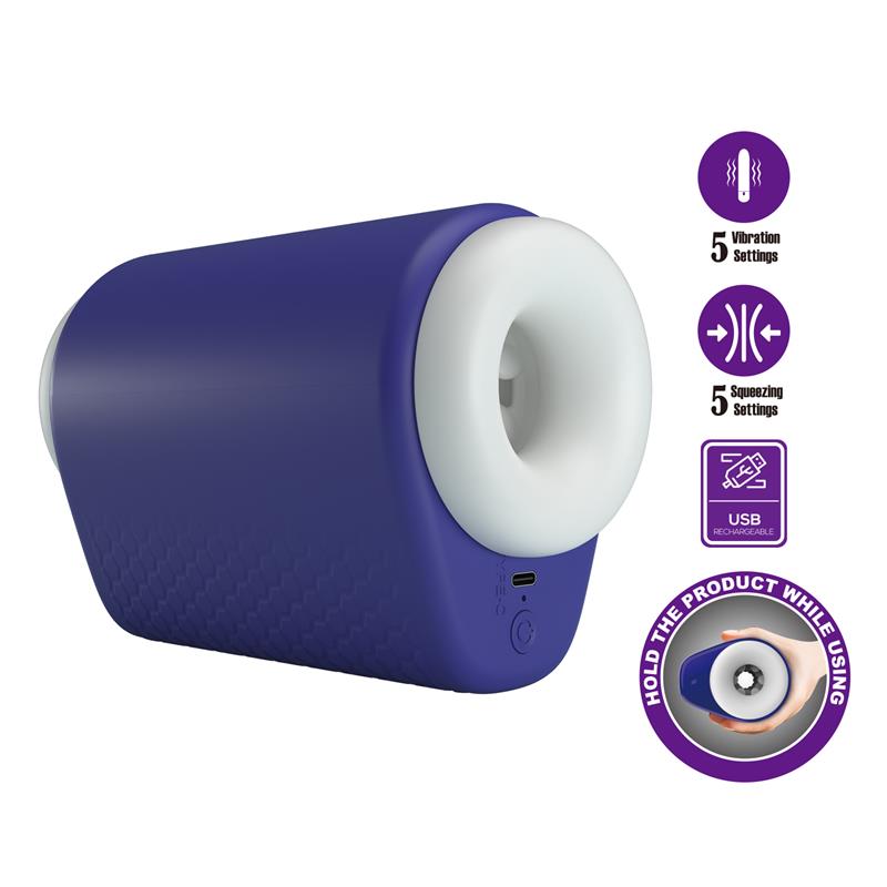 Pretty Love - Dj Lady Masturbador Masculino Con Vibración 5 Configuraciones Morado