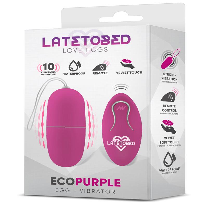Ecopurple Huevo Vibrador Con Control Remoto