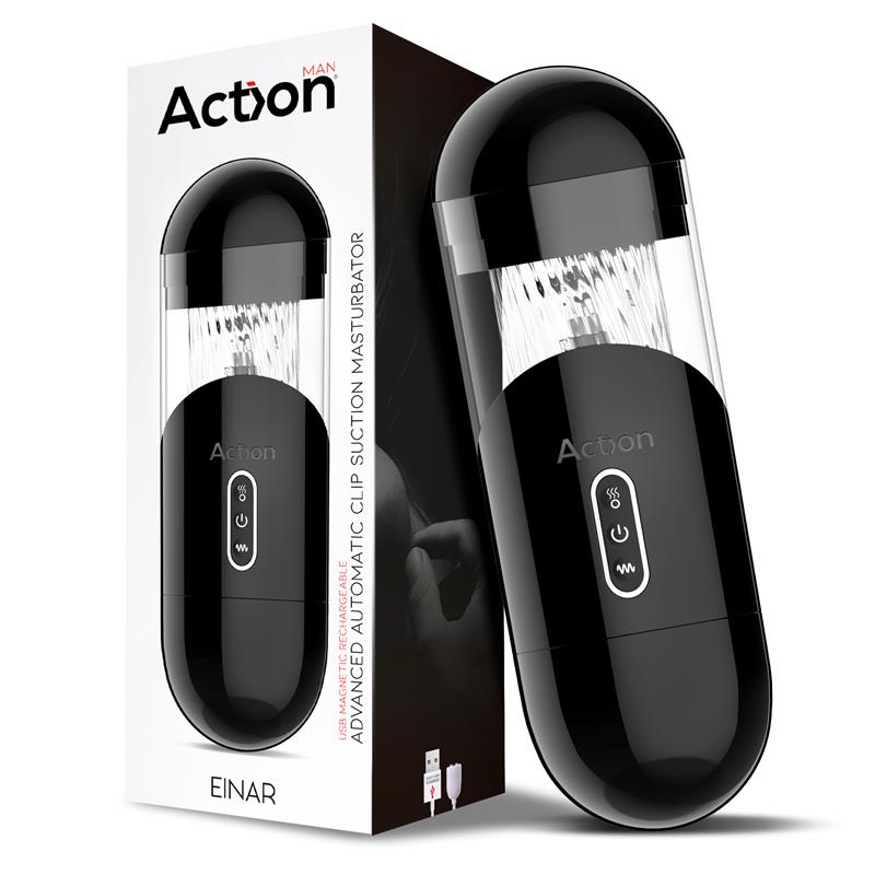Einar Masturbador Avanzado Automático Con Succión Y Vibración Usb Magnético