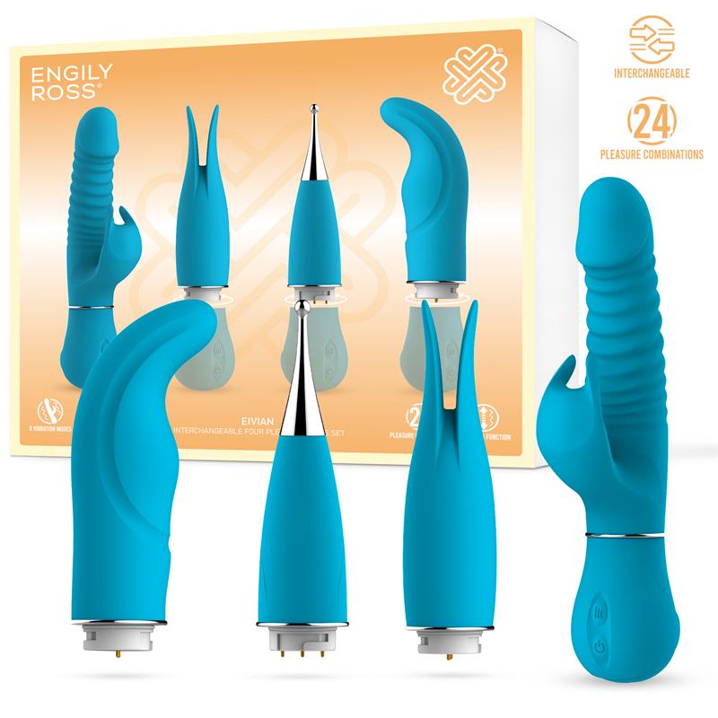 Eivian Set 4 Piezas Intercambiables Vibración Y Thrusting