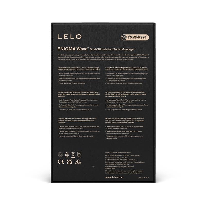 Lelo - Enigma Wave Masajeador Triple Vibración Negro