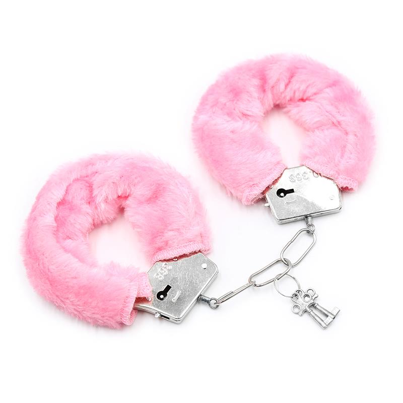 Esposas De Metal Para Muñecas Con Pelo Rosa
