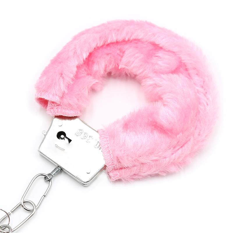 Esposas De Metal Para Muñecas Con Pelo Rosa
