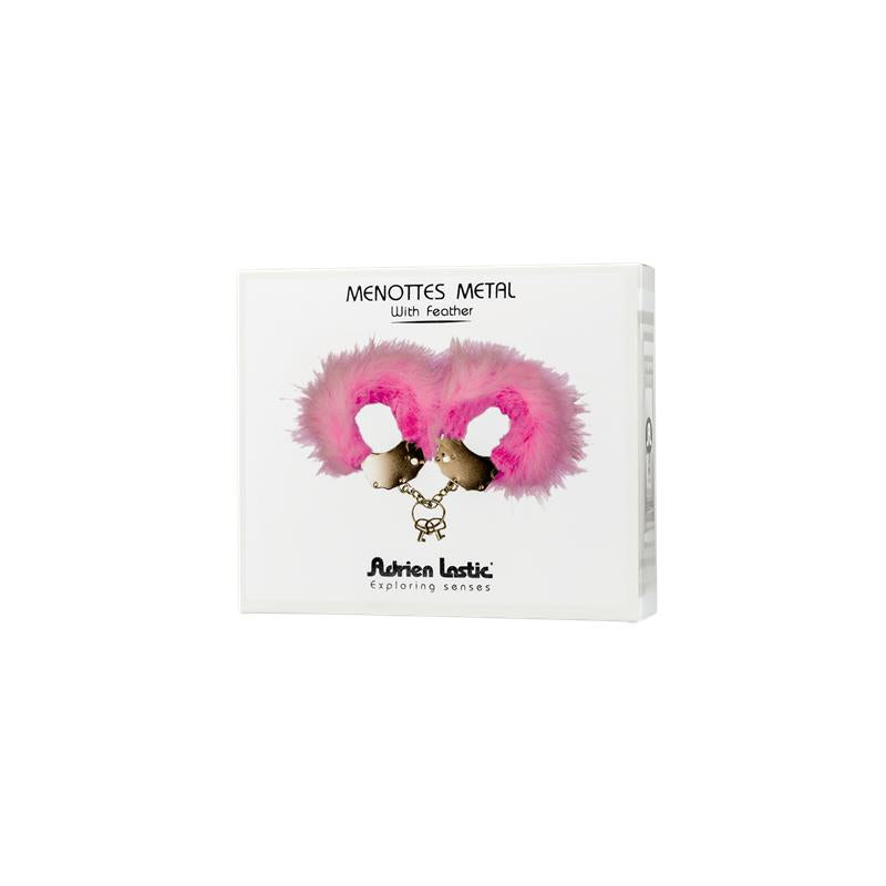 Adrien Lastic - Esposas Metal Con Plumas Rosa