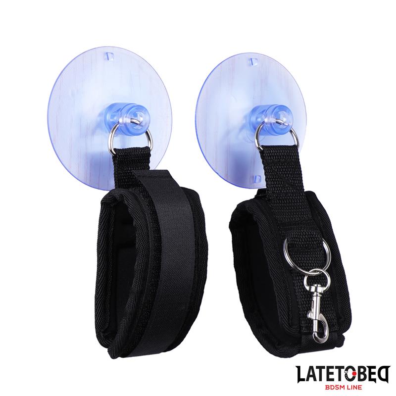 Esposas Muñecas Velcro Con Ventosa Ajustable