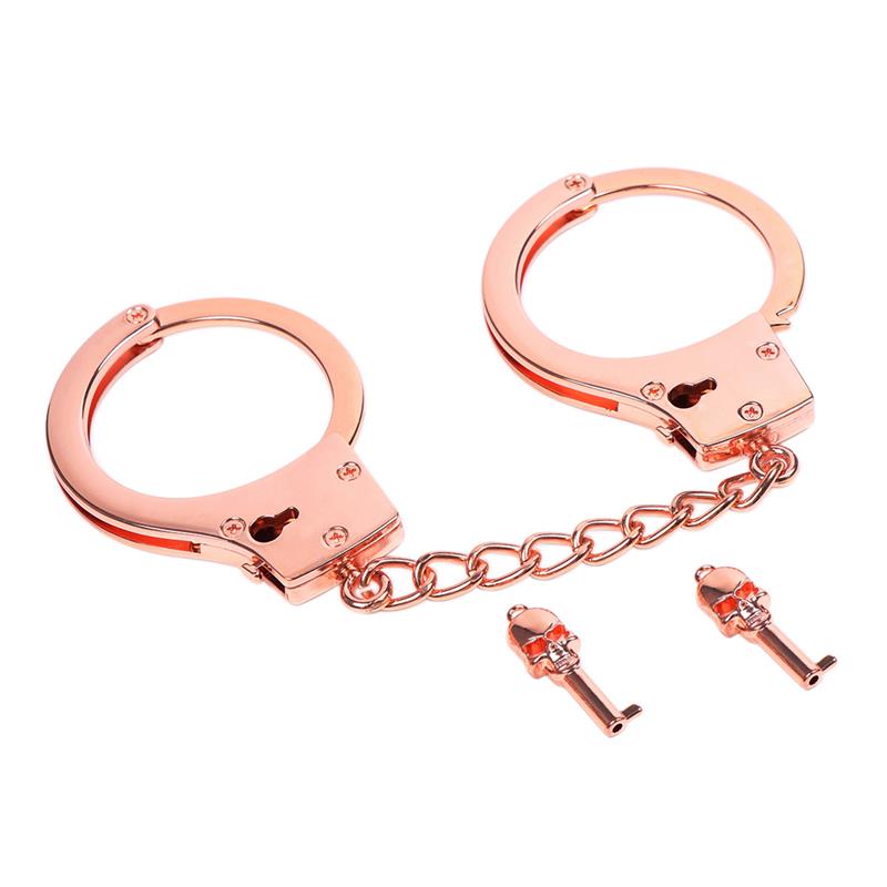 Esposas Oro Rosa Con Llaves De Calavera