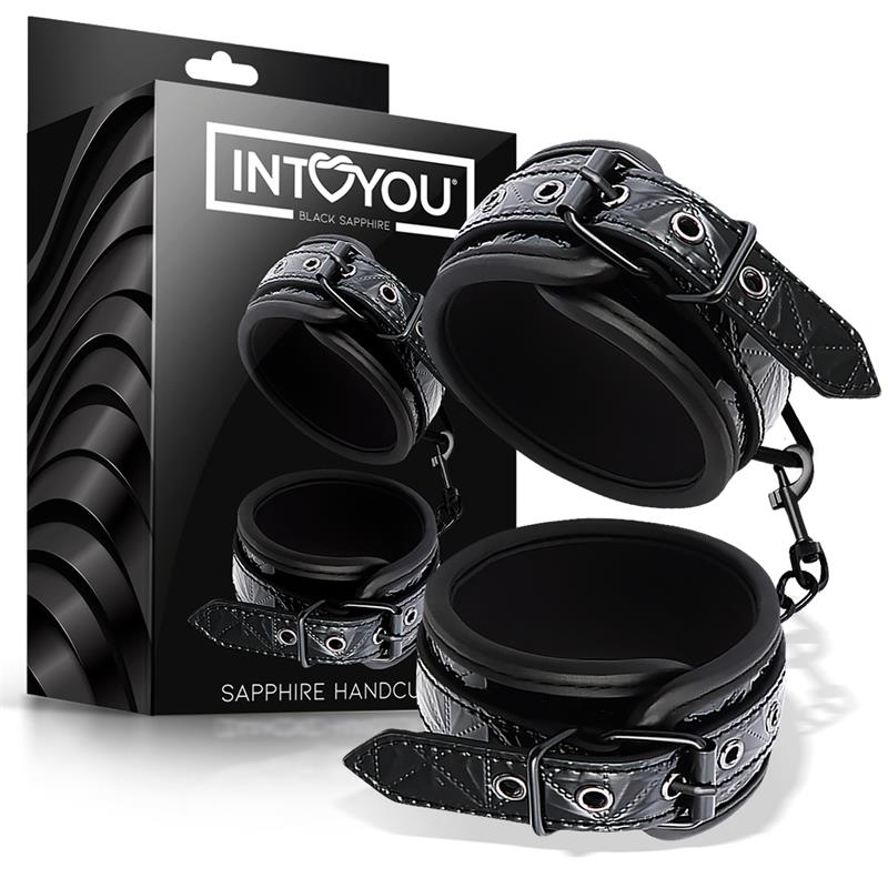 Esposas Para Muñeca Ajustable Sapphire Cuero Vegano