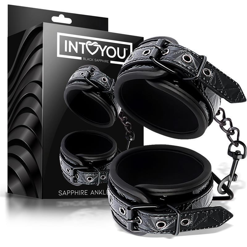 Esposas Para Tobillo Ajustable Sapphire Cuero Vegano