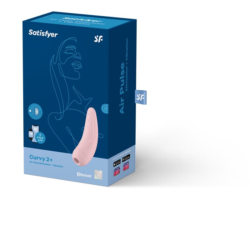Satisfyer Curvy 2+ Rosa Vibrador De Ondas De Presión Con App Satisfyer Connect